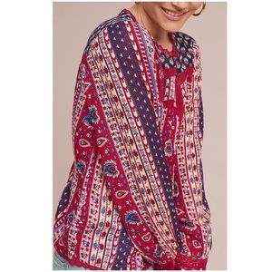 Anthropologie Gretchen Patchwork Blouse NWT Large